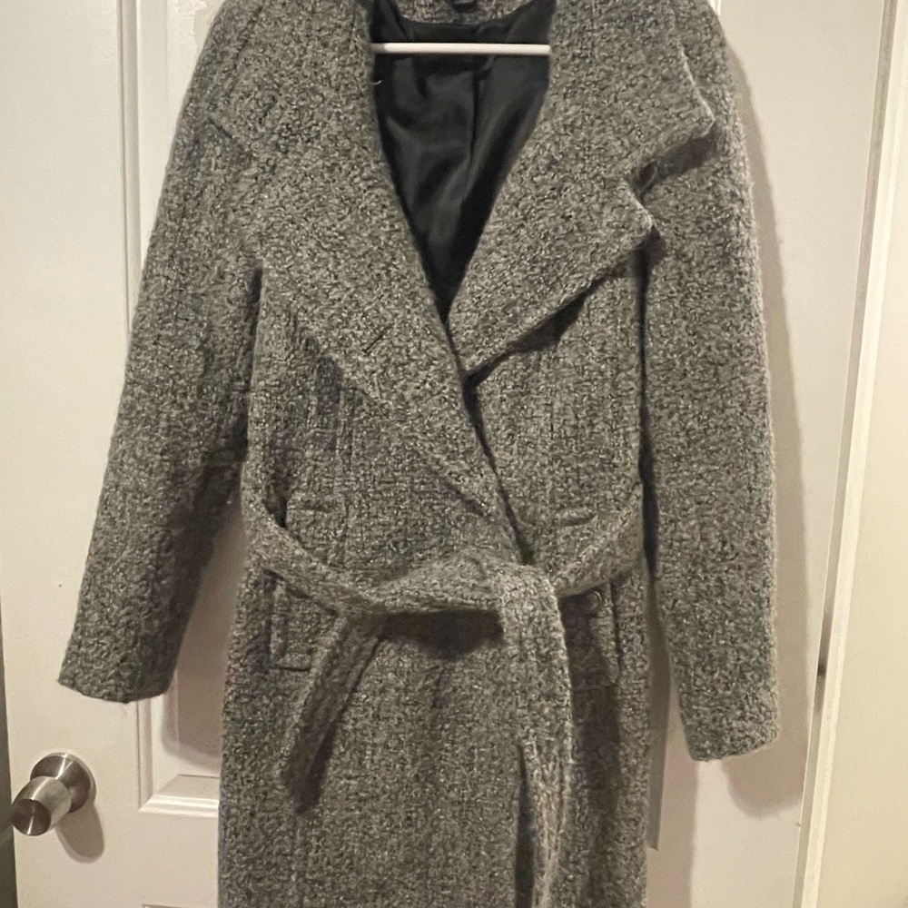 Collezione Women's Gray Belted Coat